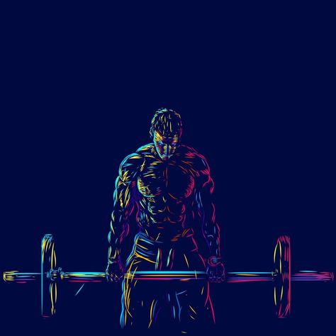 Fitness men on gym line pop art potrait logo colorful design with dark background. Abstract vector illustration. Isolated black background for t-shirt Gym Poster Background, Gym Line Art, Gym Art Design, Gym Poster Design, Gym Graphics, Gym Interiors, Gym Background, Fitness Cake, Gym Icon