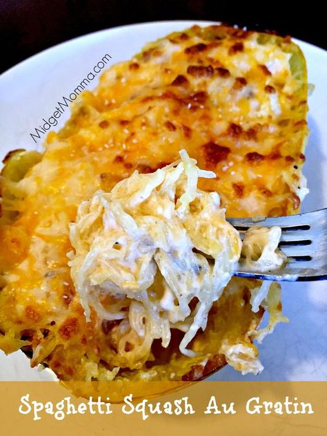 Spaghetti Squash Au Gratin. Easy to make meal that is filled with veggies. Spaghetti Squash Au Gratin is the perfect meal for anytime! No carbs ALL Veggies! Veggies Spaghetti, Spaghetti Squash Au Gratin, Squash Au Gratin, Spaghetti Squash Recipes, Beef Tips, Low Carb Eating, Low Carb Dinner, Squash Recipes, Veggie Dishes