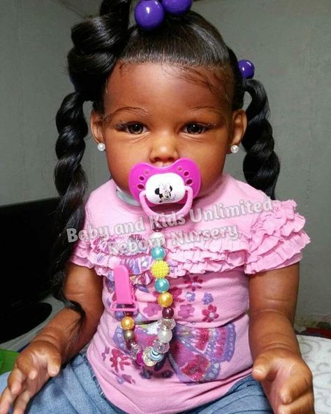 💕💕 This is a baby doll!! 💕💕 By Baby & Kids Unlimited Reborn Nursery. ADORBS!!@babyandkidsunlimited” • Oct 5, 2016 at 2:07am UT Reborn Babies Black, Baby Doll Hair, African American Baby Dolls, Braided Hair Styles, Reborn Baby Boy Dolls, Reborn Toddler Girl, Life Like Baby Dolls, American Baby Doll, Real Life Baby Dolls