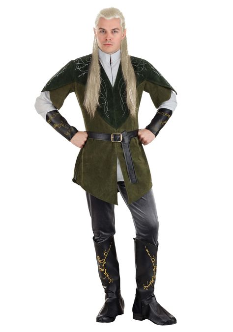 Legolas Lord Of The Rings, Legolas Costume, Lord Of The Rings Rings, Lotr Characters, Medieval Outfit, Lotr Costume, Leather Gauntlet, Elf Warrior, Costume For Men