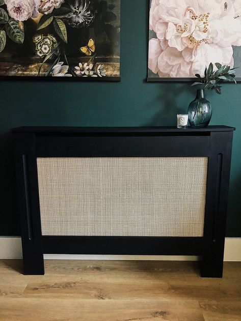 6 things you can do to hide ugly radiators - BritishStyleUK Living Room Decor Frames, Radiators Living Room, Modern Radiator Cover, Diy Radiator Cover, Painted Radiator, Mdf Skirting, Hiding Ugly, Radiator Covers, Black Rattan