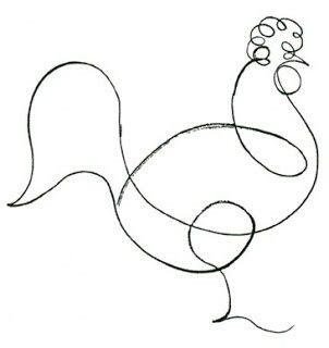 Pablo Picasso line drawing Picasso Rooster, Picasso Animals, Pablo Picasso Drawings, Picasso Sketches, One Line Drawings, Picasso Drawing, Francis Picabia, Graphic Design School, Art Picasso