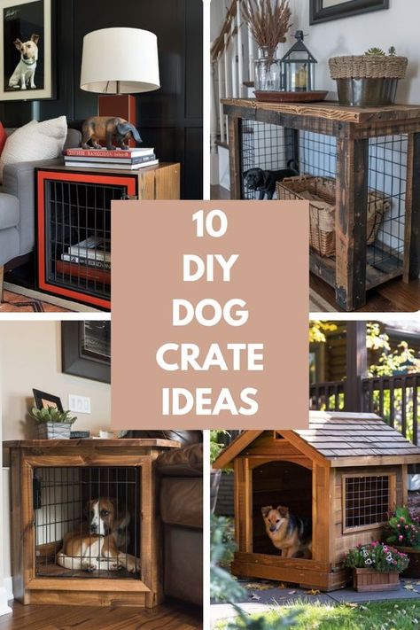 Looking to blend functionality and style on a budget? Check out these 10 DIY dog crate furniture ideas that are perfect for any home. Transform your dog crate into stylish and practical pieces of furniture without breaking the bank. Whether you’re into modern decor, farmhouse charm, or rustic elegance, there’s something here for everyone. Discover how to create a rustic crate console table from reclaimed wood, or a modern crate end table with a sleek design. These budget-friendly DIY projects will help you create beautiful and practical furniture pieces that your furry friend will love. #DogCrateFurniture