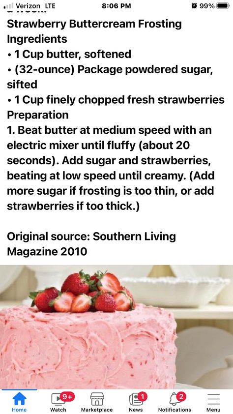 Pound Cake With Buttercream Frosting, Strawberry Buttercream Cake Recipe, 50s Desserts, Strawberry Buttercream Cake, Buttercream Frosting Recipe Easy, Cakes Flavors, Cake With Buttercream Frosting, Strawberry Buttercream Frosting, Cake Bar