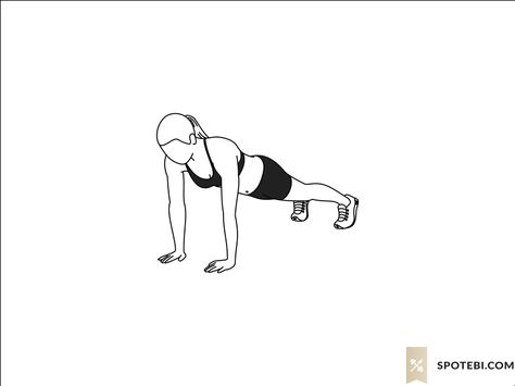 Up down plank exercise guide with instructions, demonstration, calories burned and muscles worked. Learn proper form, discover all health benefits and choose a workout. https://www.spotebi.com/exercise-guide/up-down-plank/ Exercise Gif, Up Down Plank, Crossfit Workouts For Beginners, Plank Exercise, Best Biceps, Yoga Information, At Home Workouts For Women, Best Workout Plan, Workouts For Women