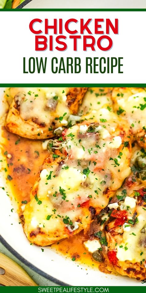 Tired of complicated meals? Try this easy low-carb chicken bistro recipe! This dish is packed with flavor, featuring juicy chicken breast, fresh herbs, and a creamy sauce, all while being low in carbs. Perfect for a healthy dinner that doesn’t skimp on taste, this recipe is quick to make and ideal for weeknights. If you’re looking for a new low-carb chicken recipe to add to your rotation, this one’s a winner! Low Carb Recipes For One Person, Bariatric Chicken Recipes, Diabete Recipes For Dinner Easy Chicken, Chicken Recipes Low Carb, Low Carb Chicken Breast Recipes, Juicy Chicken Breast, Bistro Food, Low Carb Chicken Recipes, Dairy Free Diet