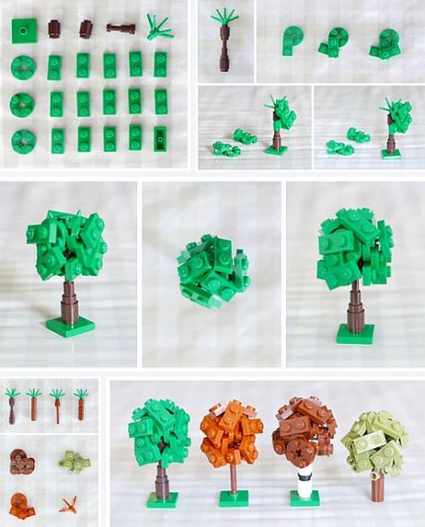 How to build LEGO trees – more techniques Lego Trees Instructions, Lego Tree Ideas, Lego Tree Instructions, Lego Trees Ideas, Lego Tips And Tricks, Lego How To Build, Lego Garden Ideas, Lego Outdoor, Lego Building Techniques