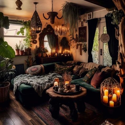 Dark Home Decor, Goth Home Decor, Dark Home, Maximalism, Apartment Decor Inspiration, Dream Room Inspiration, Gothic House, Home Decorating Ideas, Boho Living Room