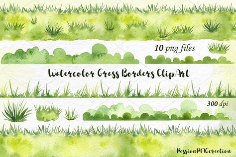 Watercolour Grass How To Paint, Painting Grass In Watercolor, How To Paint Grass Watercolor, Watercolor Whimsy, Art Improvement, Grass Watercolor, Architectural Trees, Chalkboard Flowers, Baby Shirt Design