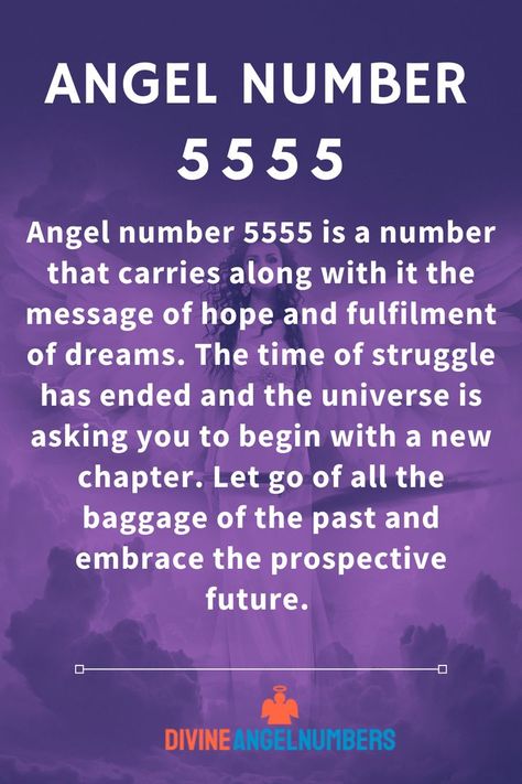 Angel number 5555 is a number that carries along with it the message of hope and fulfilment of dreams. The time of struggle has ended and the universe is asking you to begin with a new chapter. Let go of all the baggage of the past and embrace the prospective future. 5555 Meaning, Angel Number 555, Angel Number Meaning, Numerology Life Path, Angel Number Meanings, Dream Symbols, Witchcraft For Beginners, Number Meanings, Angel Messages