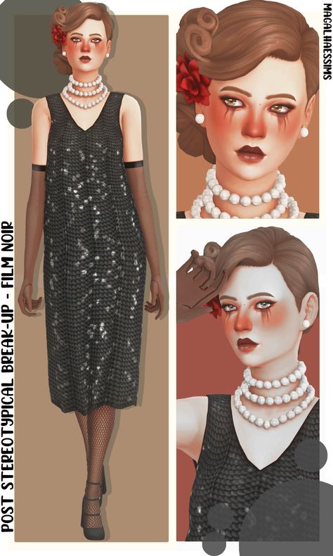 Maxis Match Lookbook, 1930 Dress, Jazz Outfits, Sheer Gloves, Sims 4 Decades Challenge, Dress Tights, Maxis Match Cc, The Sims 4 Skin, 1920s Outfits