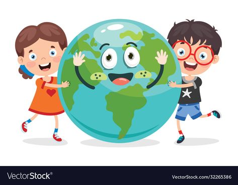 Planet Earth Drawing, Frozen Cupcake, Earth Drawing, Planet Vector, Planet Drawing, Earth Drawings, Funny Character, Animal Clipart, Child Love