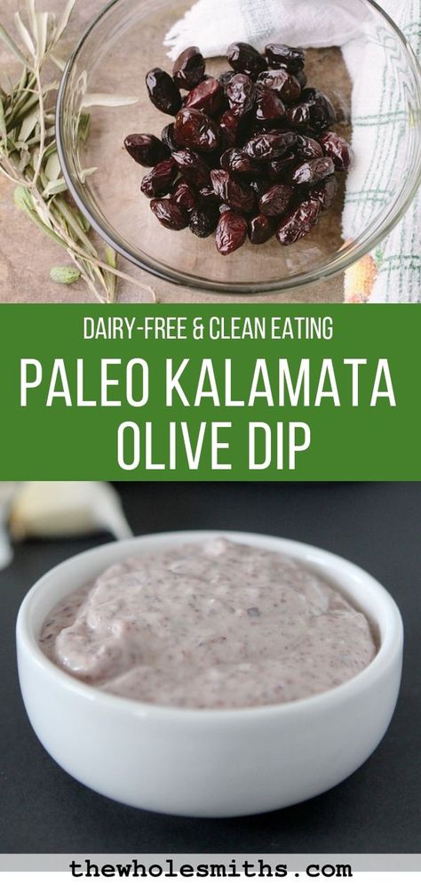 Easy make at home Kalamata Olive Dip / Aioli from the Whole Smiths. It's paleo friendly, gluten free as well as Whole30 compliant. #whole30 #paleo #glutenfree #easyrecipes #tailgating Kalamata Olive Dip, Homemade Mayo Recipe, Dip For Potato Chips, Gluten Free Party Food, Chip Dip Recipes, Olive Dip, Paleo Appetizers, Delicious Dips Recipes, Healthy Dips