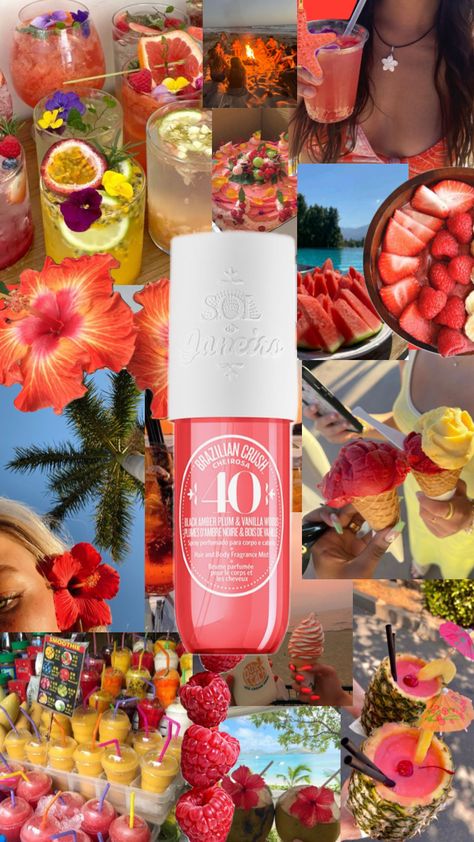 #soldejaniero #cheriosa40 #40 #summer #red #orange #fruit #floral #tropical #aesthetic #wallpaper #￼beauty Tropical Aesthetic Wallpaper, Tropical Aesthetic, Perfume Scents, Tropical Party, Orange Fruit, Hawaiian Flowers, Fruit Smoothie Recipes, Holiday Vacation, Summer Wallpaper