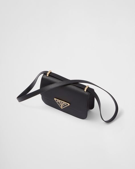 Prada Leather Shoulder Bag, Prada Sling Bag, Prada Small Bag, Black Prada Bag, Tas Prada, Naval Officer, Prada Mini, Mini Envelope, Prada Collection