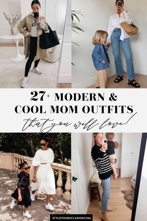 Looking for chic and cool mom outfits? Get mom outfit ideas with these chic, minimal, and casual looks that you’ll definitely want to copy for spring, summer, fall, and winter! Get looks with jeans, leggings, joggers, dresses, boots, sandals, and more! (2022 & 2023) Chic Mum Outfit, Spring 2024 Fashion Trends Mom, How To Dress As A Mom, Mom Outfits Winter 2023, Mum Casual Outfits, Mom Wear Outfit Ideas, Weekend Mom Outfit Winter, Mom School Outfit, Mum Clothes Outfits