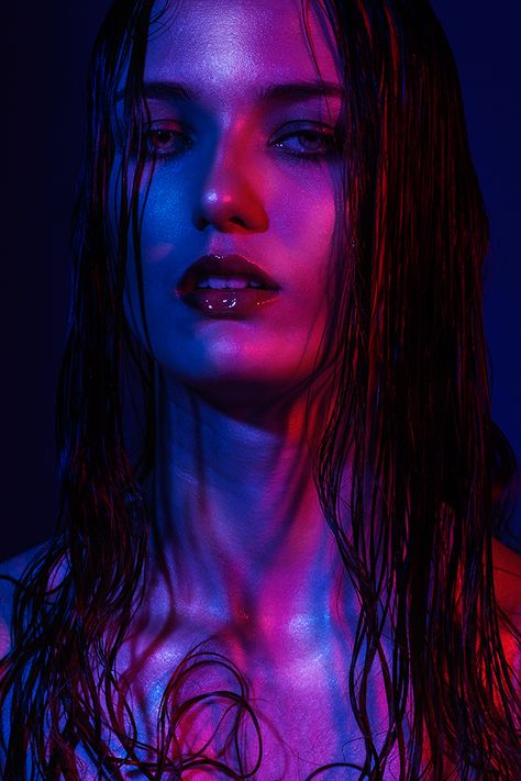 The last woman warrior on Behance Purple Lighting Photography, Gel Photography, Colour Gel Photography, Colorful Portrait Photography, Fashion Fotografie, Photography Examples, Neon Photography, Woman Warrior, Portrait Lighting