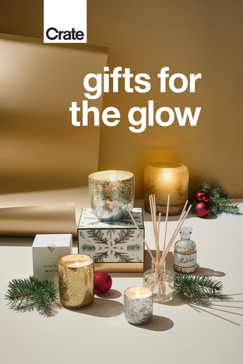 Flickering candlelight to make magic in any room. Gift Photoshoot, Housewarming Gift Ideas, Christmas Hampers, Banner Design Layout, Beauty Hacks Skincare, Christmas Campaign, Holiday Giveaways, Promo Gifts, Christmas Hamper