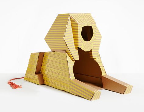 Poopy Cat Cardboard 'Sphinx' Cat House Cat Playhouse, Chat Sphynx, Kat Diy, Chat Diy, Cardboard Cat House, Cardboard Playhouse, Cardboard Cat, مشروعات العلوم, Cat House Diy