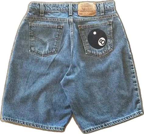 Printed Pants Style, Embroidered Denim Shorts, Shorts Y2k, Retro Pants, Summer Shorts Denim, Vintage Hip Hop, Oversized Jeans, Y2k Shorts, Trendy Streetwear