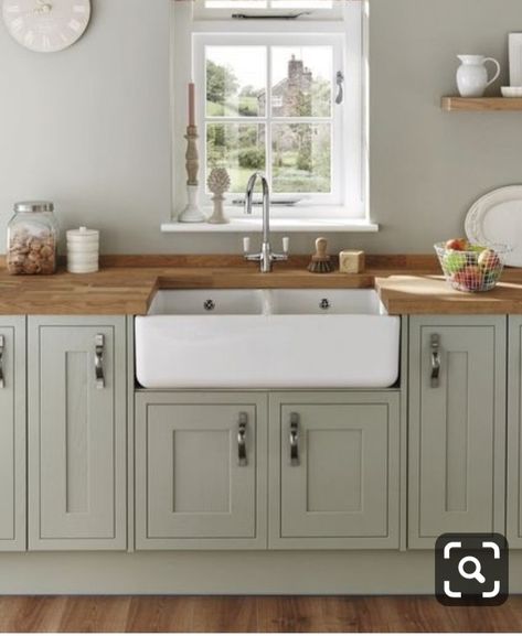 Hand Washing Clothes, Traditional Sink, Laundry Cupboard, Us 2019, Серая Кухня, Belfast Sink, Green Kitchen Cabinets, Green Cabinets, Kitchen Inspiration Design