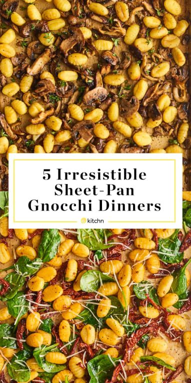 5 3-Ingredient Sheet Pan Gnocchi Dinners | Kitchn Gnocchi And Mozzarella Recipes, Sheet Pan Gnocchi And Vegetables And Sausage, Veggie Sheet Pan Dinners, Recipes That Use Gnocchi, Gnocchi One Pan Recipes, Sheet Pan Gnocchi And Vegetables, Pork Loin Sheet Pan Dinner, Simple Gnocchi Recipes, Gnocchi Dinners