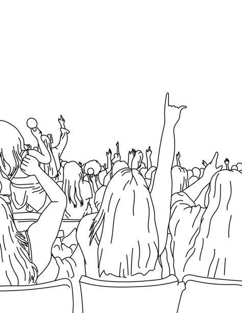 Young People Crowd Line Drawing Crowd Drawing, Fantasy Blade, Graphic Shirt Design, People Crowd, Drawing Drawing, Outline Drawings, Face Shape, Nature Design, Drawing People