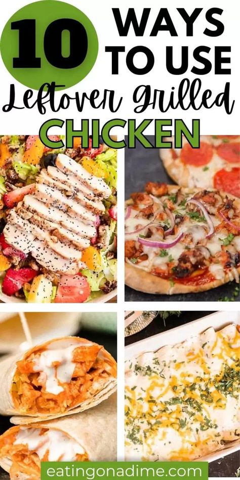 10 Leftover Grilled Chicken Recipes - Leftover Chicken Recipes Leftover Grilled Chicken Recipes, Cooked Chicken Breast Recipes, Cooked Chicken Recipes Leftovers, Grilled Chicken Strips Recipes, Leftover Chicken Breast Recipes, Recipe Using Leftover Chicken, Dinners Pasta, Leftover Grilled Chicken, Leftover Chicken Recipes Easy