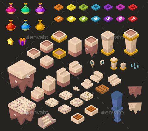 Tile Map Game 2d, Isometric Game Assets, Game Assets 2d, 3d Game Assets, Modular Game Assets, Isometric Game, Voxel Art, French Wall Art, 15 December