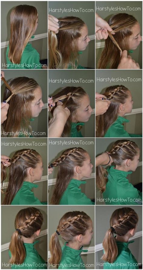 This simple but elegant tutorial shows you how to do an amazing knotted braid into a ponytail! Just follow the step below! 1. Start with wet or damp hair. This will keep the knots from tangling the ha Braid Into Ponytail Tutorial, Braid Into A Ponytail, Braid Into Ponytail, Knotted Braid, Ponytail Tutorial, Tutorial Hair, A Ponytail, Mens Braids Hairstyles, Hair Tutorials For Medium Hair