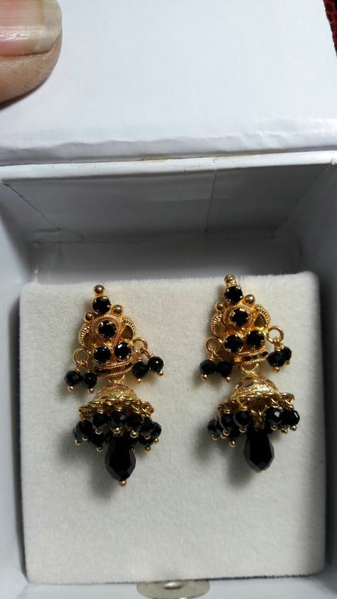 Black beads earrings Black Beads With Earrings Set, Black Stones Earrings Gold, Black Beads Buttalu Gold, Black Stone Gold Earrings, Black Stone Earrings Gold Indian, Nallapusalu Earrings Gold, Black Beads Earrings Gold, Nallapusalu Earrings, Black Beads Ear Rings Gold