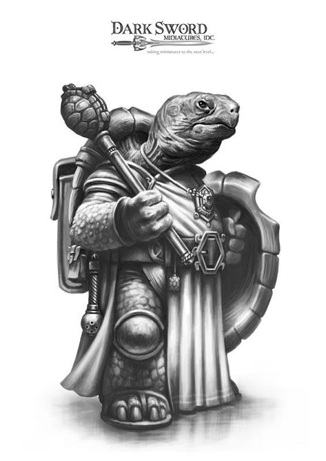 Anthropomorphic Animals, Turtle Art, Fantasy Races, Dungeons And Dragons Characters, Fantasy Miniatures, High Fantasy, Fantasy Warrior, Fantasy Rpg, Creature Concept