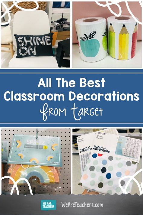 We've searched the Target shelves so you don't have to. Check out our hand picked list of the best classroom decorations from Target! Target Classroom Decor, Target Themed Classroom, Learning Target Bulletin Board Ideas, Target Classroom, Classroom Target Store, Classroom Bundle Decor, Seating Chart For Talkative Classroom, Target Decor, Diy Classroom Decorations