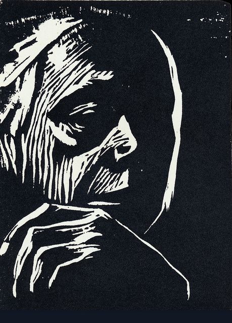 Käthe Kollwitz, woodcut by paonia, via Flickr// the most amazing artist whom i'll love forever Kathe Kollwitz, Space The Final Frontier, Relief Printmaking, Linocut Printmaking, Linocut Art, Woodcuts Prints, Your Horoscope, The Final Frontier, Wood Engraving