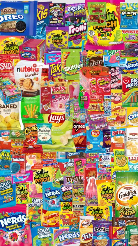 can u find the kitkat?? #candy #snacks #preppy #sephora #fyp Dollar Tree Snacks, Preppy Candy, Candy Collage, Snack Room, Paper Squishies, Kit Kat Candy, Preppy Birthday Gifts, Weird Snacks, Blue Snacks