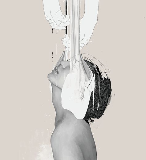 Untitled 2014 on Behance Black And White, Hair, White, Black, Art