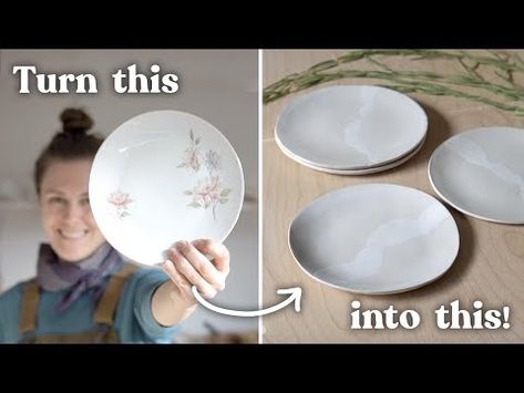 The Easiest Way to Make Plates! // How to make ceramic plates using molds // easy pottery project - YouTube Easy Pottery, How To Make Plaster, How To Make Ceramic, Pottery Diy, Pottery Molds, Handmade Ceramics Plates, Beginner Pottery, Clay Plates, Old Plates