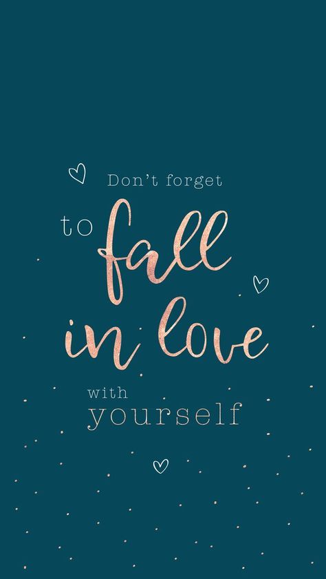 I love how this thought follows the ancient teachings of “love thy neighbor as thyself”. One must love and care for self first. Fall In Love With Yourself, Motivation Poster, Falling In Love Quotes, Phone Wallpaper Quotes, Motiverende Quotes, Wallpaper Iphone Quotes, Self Love Quotes, الرسومات اللطيفة, A Quote