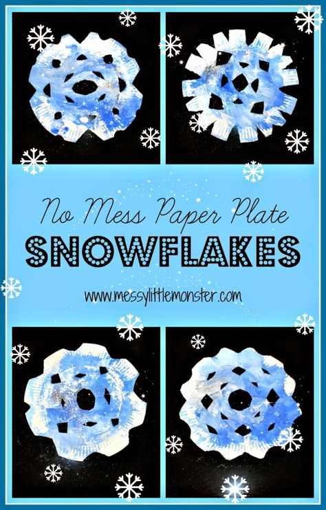 NO MESS paper plate painted snowflakes. A perfect winter craft for babies, toddlers and preschoolers. Craft For Babies, Winter Wednesday, Snowflakes For Kids, Painted Snowflakes, Paper Craft Ideas For Kids, January Craft, Everest Vbs, Winter Crafts For Toddlers, Kids Worship