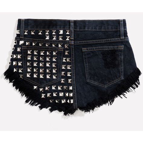 Dangers Knightcat Studded Babe Shorts ❤ liked on Polyvore featuring shorts, frayed shorts, ripped studded shorts, torn shorts, distressed shorts and distressed studded shorts Frayed Shorts, Shorts Ripped, Studded Shorts, Ripped Shorts, Designer Denim, Kesha, Leather Label, Cool Jackets, Distressed Shorts