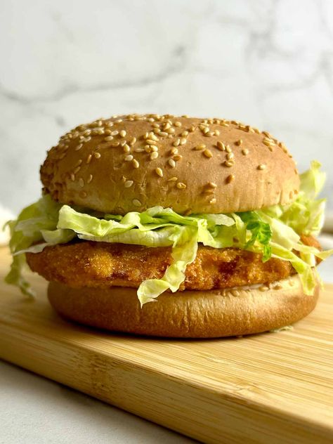 Copycat McDonald's McChicken Recipe Mcchicken Copycat, Mcchicken Recipe, Mcdonald’s Burger Recipe, Mcdonald’s Mcchicken Sauce, Hardees Biscuit Recipe, Mcdonald’s Egg Mcmuffin Recipe, Mc Chicken, Copycat Mcdonald’s Mcgriddle, Burger At Home