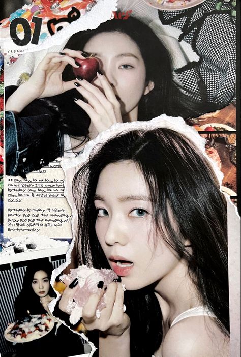 Red Velvet Scrapbook, Kpop Birthday Poster, Binder Cover Kpop, Red Velvet Birthday Album Cover, Red Velvet Birthday Scans, Red Velvet Fanmade Album Cover, Kpop Posters Red Velvet, Red Velvet Retro Poster, Birthday Kpop