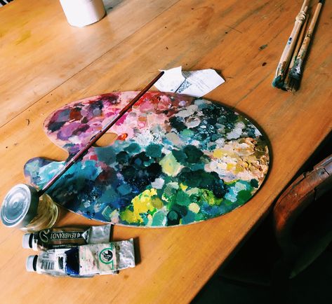 Paint Pallete Aesthetic, Paint Pallet Aesthetic, Paint Pallet, Red Converse, Pallet Painting, Dream Board, Paint Splatter, Canvas Art Painting, Summer 2022