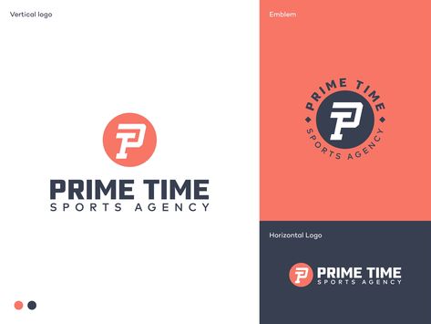 Prime Time Sports Agency logo by Slavisa Dujkovic | logo on Dribbble Agency Logo, Community Logo, Graphic Design Elements, Retro Industrial, Professional Logo Design, Prime Time, Modern Logo Design, Professional Logo, Logo Ideas