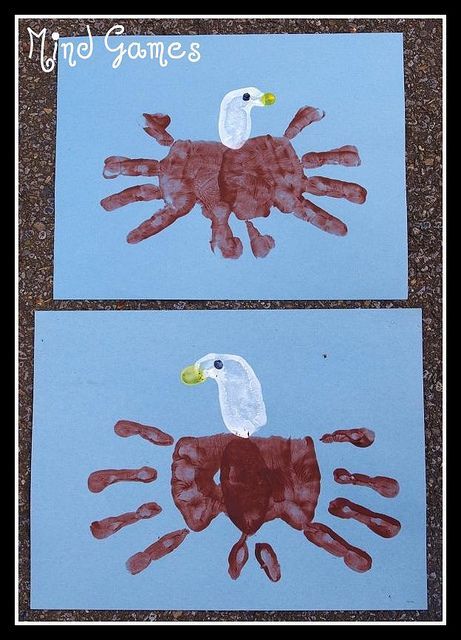 Bald Eagle Handprint 2 by piseco, via Flickr Eagle Craft, American Symbols, Footprint Art, Patriotic Crafts, Handprint Crafts, Daycare Crafts, Handprint Art, Toddler Art, Classroom Crafts