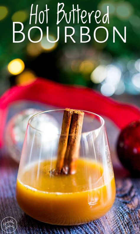 This Hot Buttered Bourbon is the ultimate warm winter drink. You could serve this as a Christmas cocktail, or over New Year to welcome guest in from the cold. It is so easy to make, with the rich taste of brown sugar. Serve it with or without whipped cream. #christmascocktail #warmcocktail #bourboncocktail #hotdrinks Warm Whiskey Drinks, Buttered Bourbon, Warm Christmas Drinks, Brown Butter Bourbon, Butter Bourbon, Warm Winter Drinks, Warm Cocktails, Recipe Inspirations, Spicy Candy