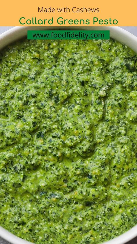 Collard Green Pesto, What To Do With Collard Greens, Collard Green Pasta, Collard Greens Pasta, Vegan Collard Greens, Cashew Pesto, Gluten Free Pesto, Basil Pesto Pasta, Collard Green