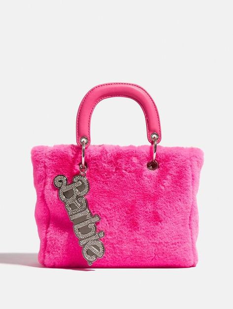 Barbie Pink Fluff Tote Bag | Pink Bags | Skinnydip London Fluffy Tote Bag, Pink Fluff, Faux Fur Bag, Barbie Logo, Fur Purse, Skinnydip London, Fur Bag, Barbie Birthday, Pink Faux Fur