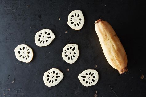 All About Lotus Root – Understanding Vegetables on Food52 Lotus Root Recipe, Fruit Creations, Fancy Restaurants, Lotus Root, Asian Inspired Recipes, Exotic Food, Healthy Foodie, Fresh Fruits And Vegetables, Asian Cooking