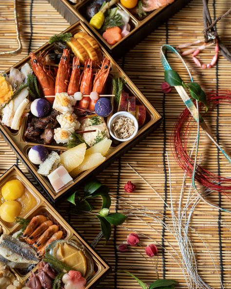 A delectable spread of traditional Japanese Osechi Ryori, beautifully arranged in lacquered boxes, celebrating the rich flavors and vibrant culture of Japan during the New Year. Osechi Ryori, Japan Life, Traditional Japanese, Japanese Traditional, Japan, Celebrities, Beauty